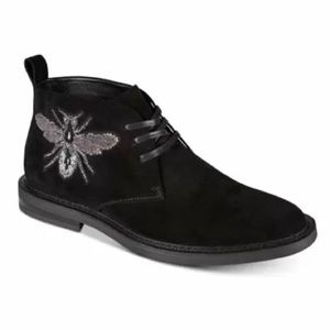 NEW INC International Concepts Mens Darius Patch Chukkas Boots, Size 11, Black